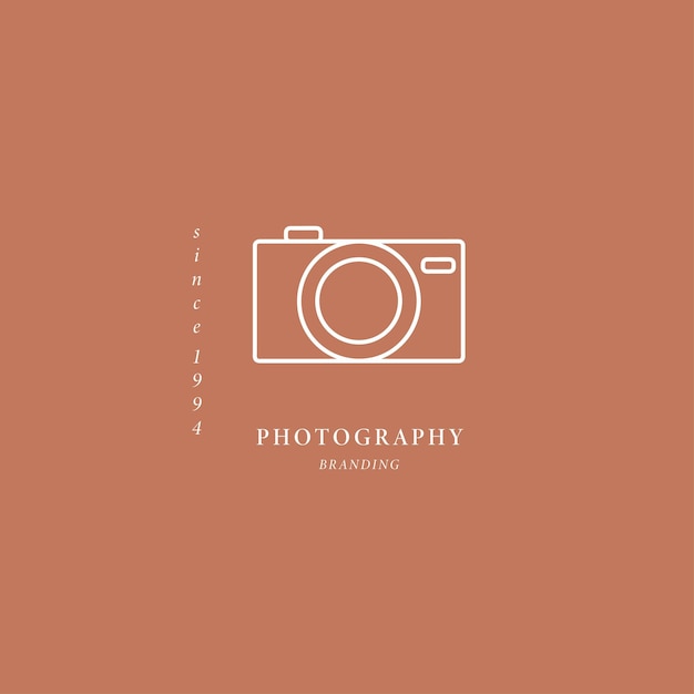 Line art photographer logo