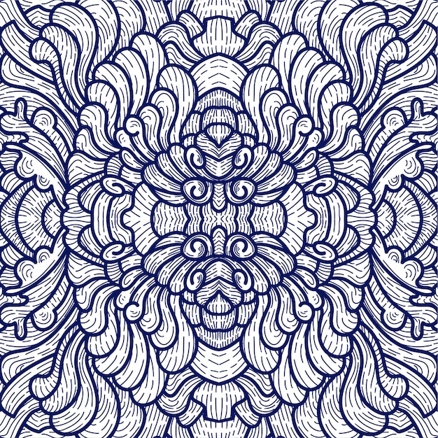 line art seamless pattern