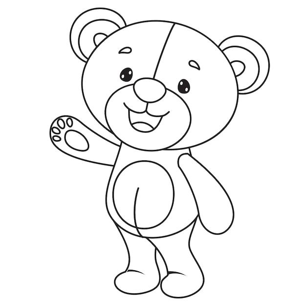 Line art tekening voor kinderen kleurplaat