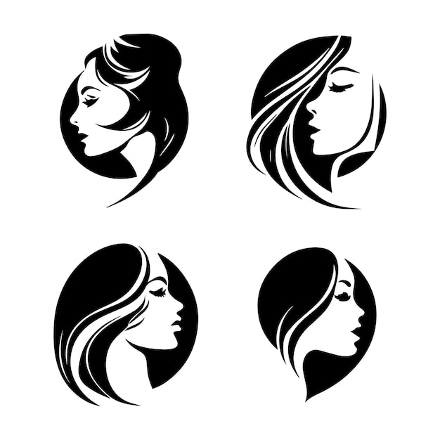 Line Beauty Woman abstract vector illustration Vector logo design for beauty salon or hair salon or cosmetic design