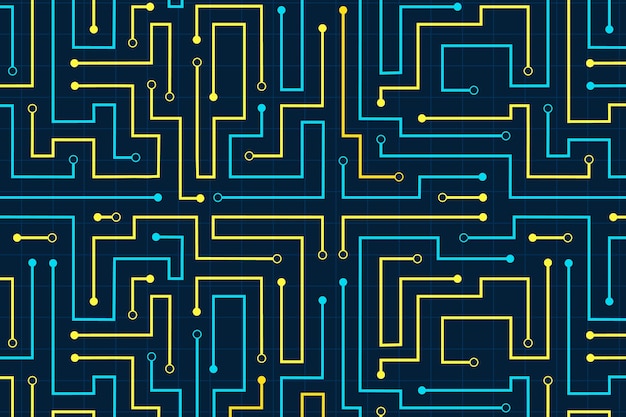 Line circuit abstract pattern technology