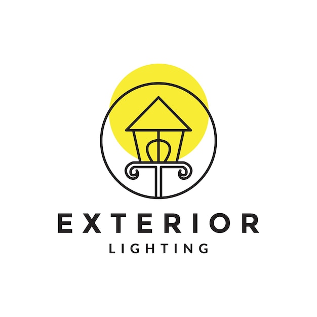 Line decorative outdoor lightning modern logo design vector graphic symbol icon illustration