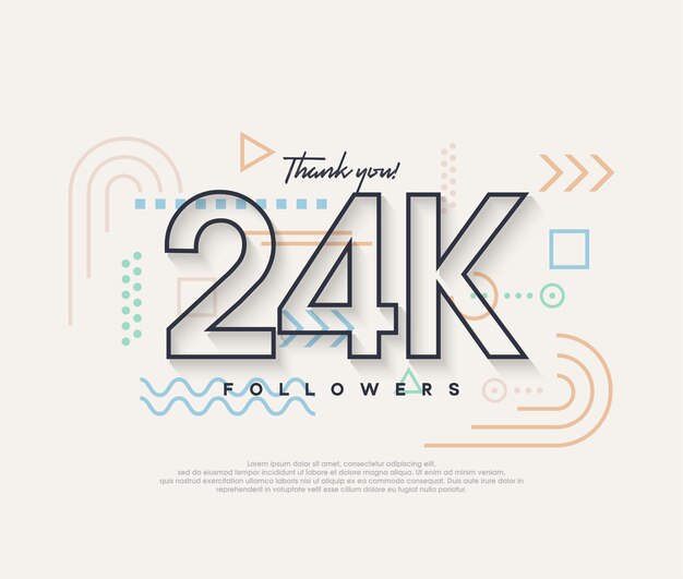 line design thank you very much to 24k followers