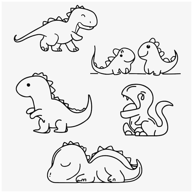 Easy Drawings  How to Draw a Cute Baby Dinosaur  Draw Step by Step   Kawaii Drawing  YouTube