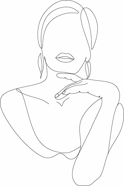 Рисунок красивой женщины