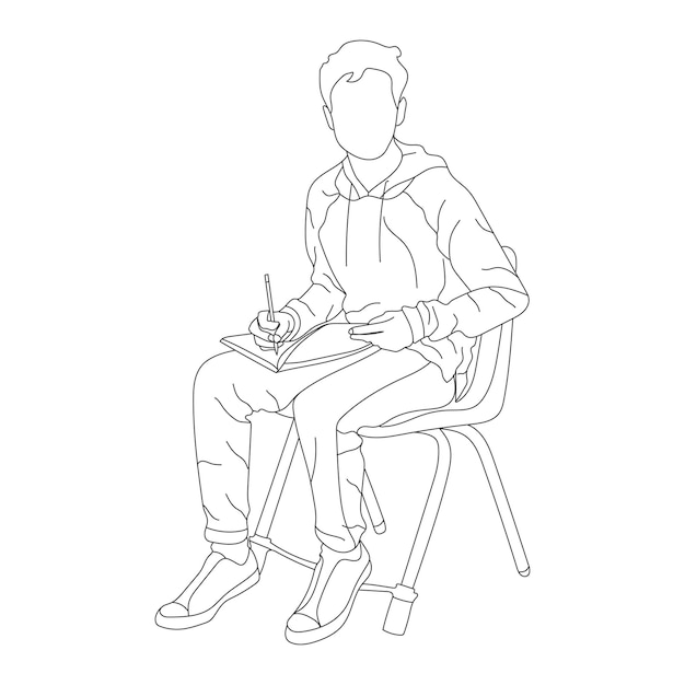 How to Draw Sitting Human Figure #2 - YouTube