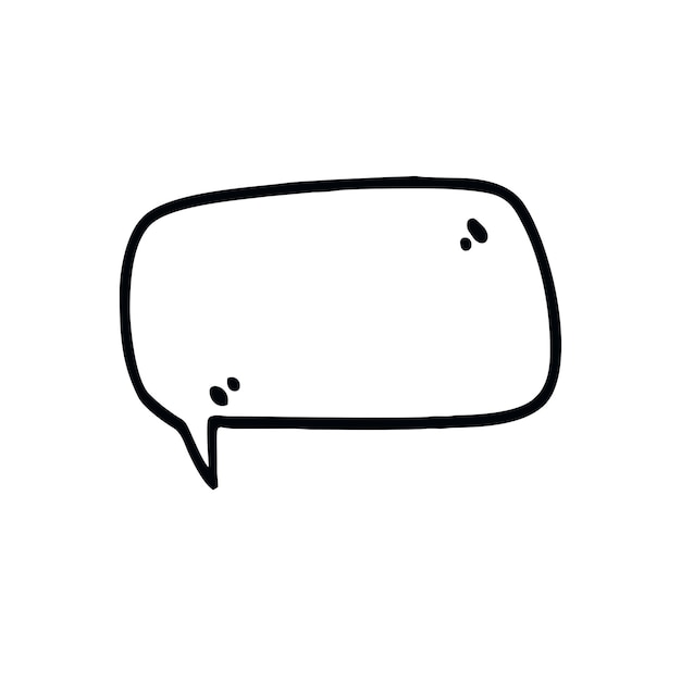 A line drawing of a speech bubble