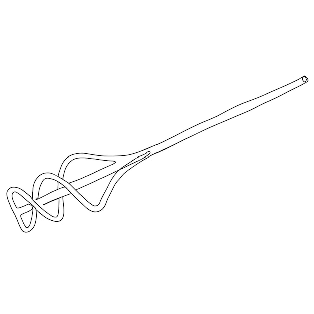 Line drawing of a stick with the word " t " on it.