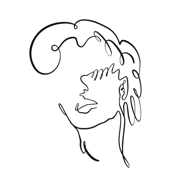 A line drawing of a woman with the word rock on it