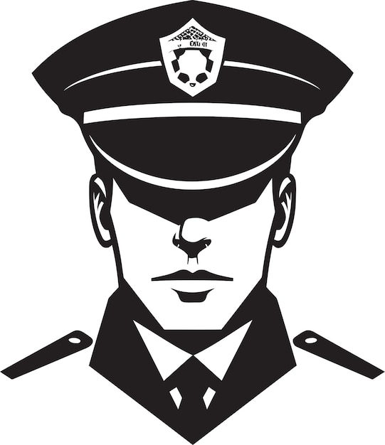 In the Line of Duty Police Officer Vectors Illustrating Bravery Police Officer Vector Portraits