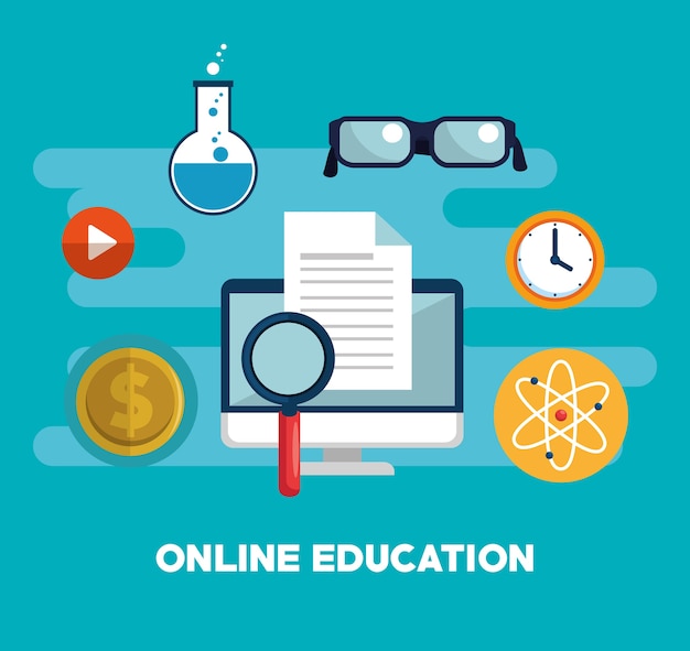 On line education with computer