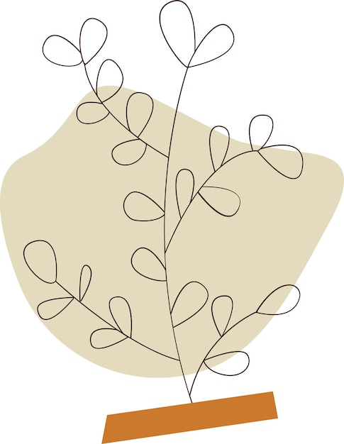 line floral abstract illustration