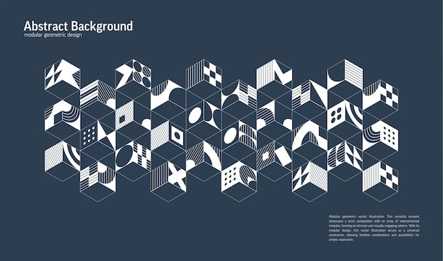Line Geometric Abstract Background Simple Isometric Seamless Pattern Cube 3d Box Square and Hexagon Shape Grid Architecture Grafisch ontwerp