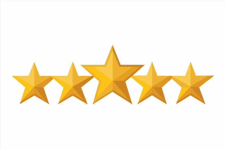 Vector a line of gold stars with gold stars on a white background