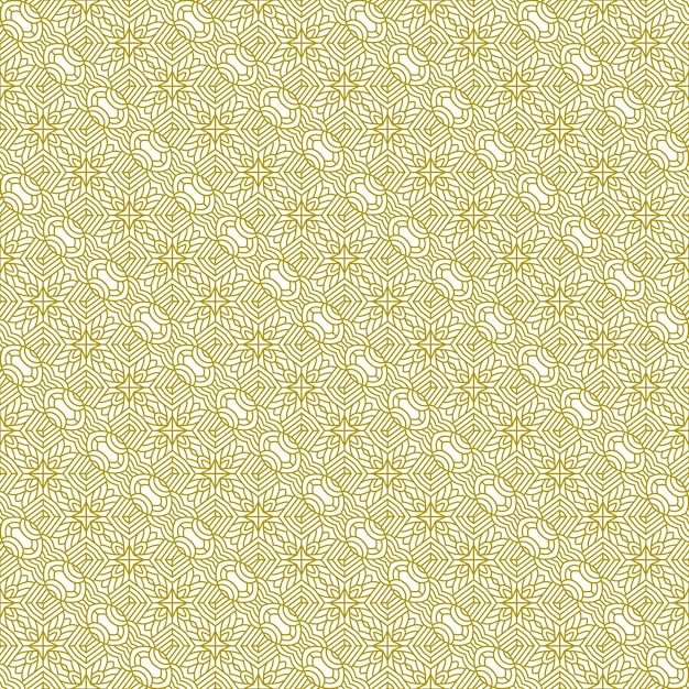 Vector line gold traditional ethnic pattern