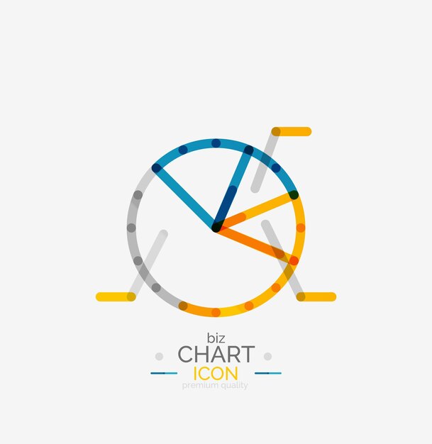 Vector line graph chart icon