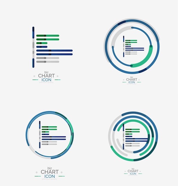 Vector line graph chart icon