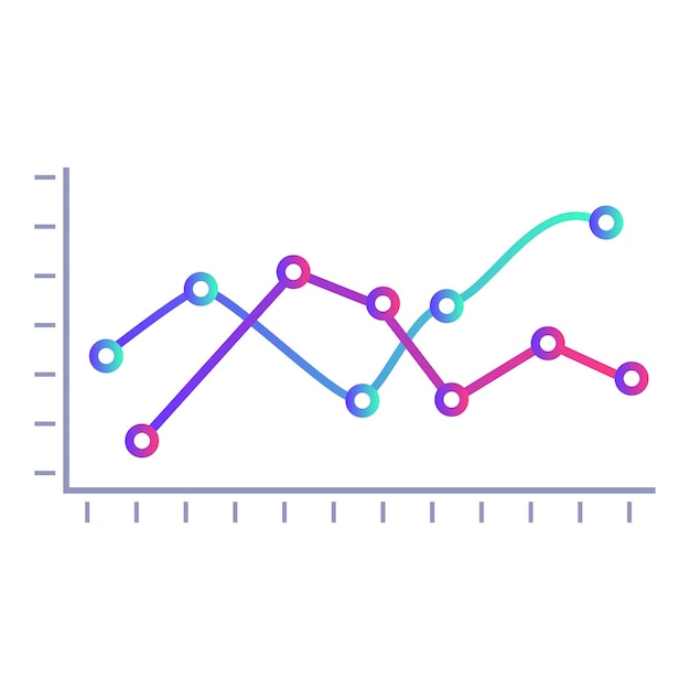 line graph showing different data sets with upward trend
