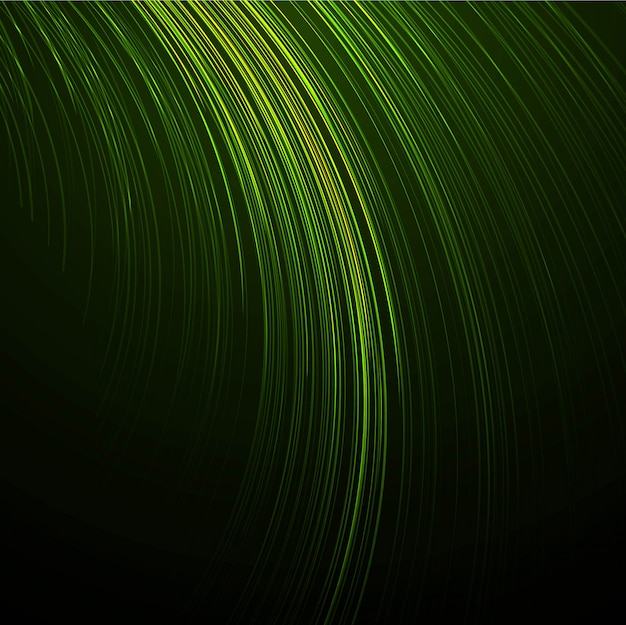 Vector line green wave background