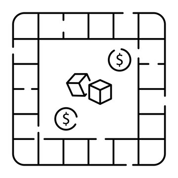 Line icon Board Game or table game Element fun and activity Vector  Illustration Tic-Tac-Toe. 24104529 Vector Art at Vecteezy