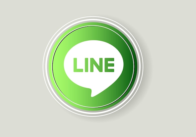 Line icon printed on paper Line is an online social networking service