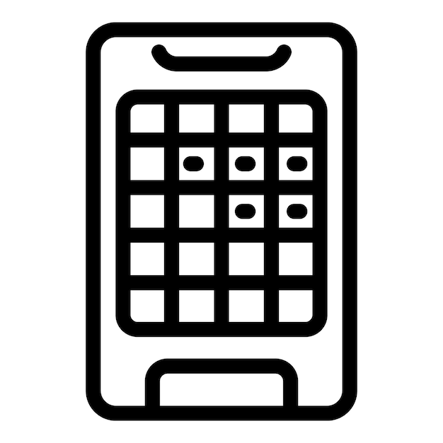 パターンロックインターフェースを持つスマートフォンのラインアイコン