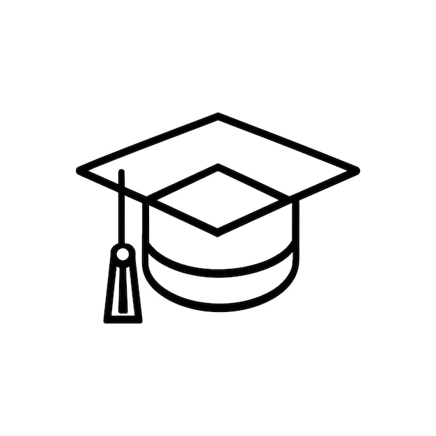 Premium Vector | Line illustration of graduation cap