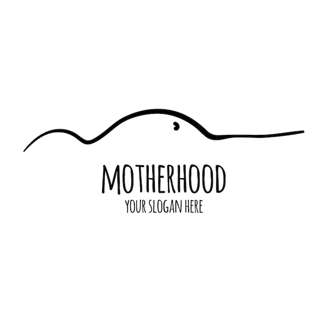 Line illustration motherhood contour symbol