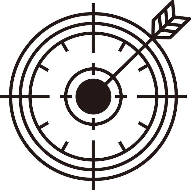 Vector line objective target icon illustration graphic element