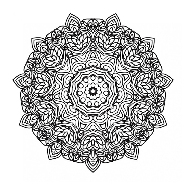 Line ornamental mandala