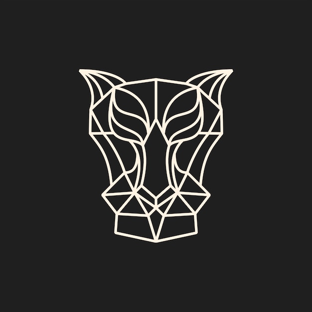 line predator head vector illustration