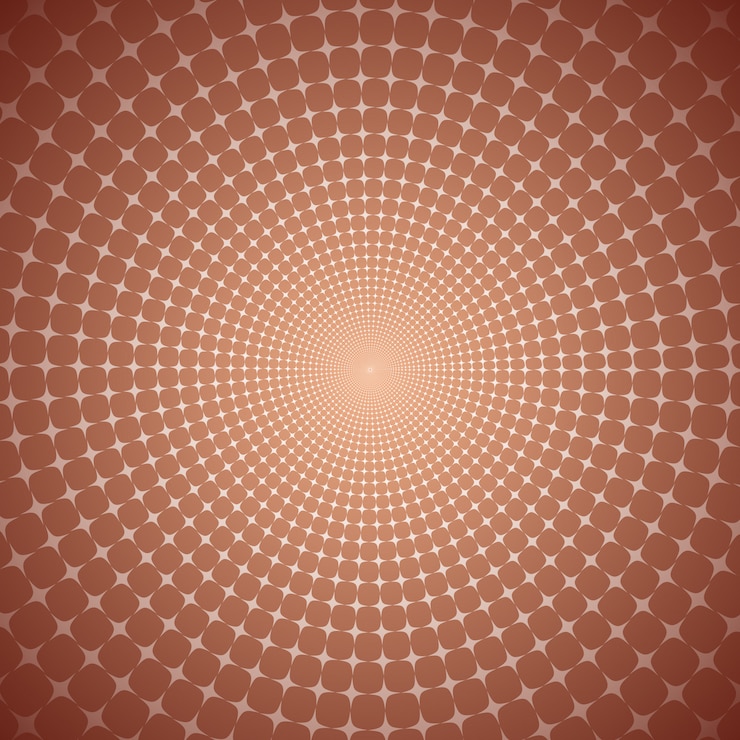 Vector line radial shine along the circle