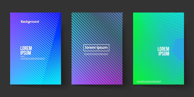 Line Shape Gradient Background Cover Page Template