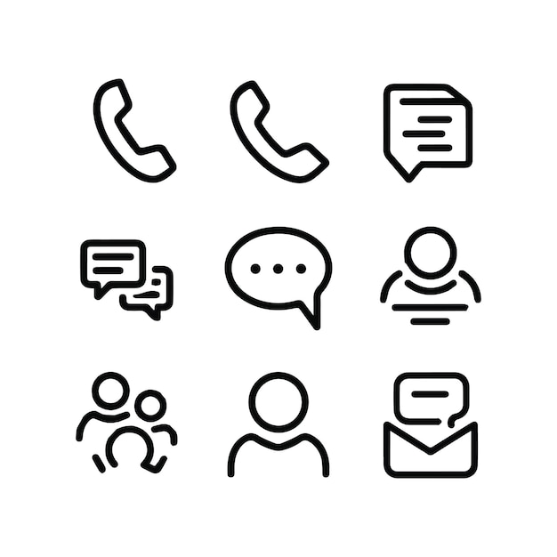 a line of social media icons with a man in a blue shirt