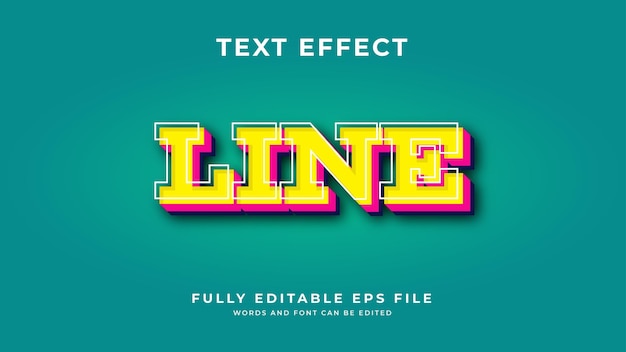 Line text effect