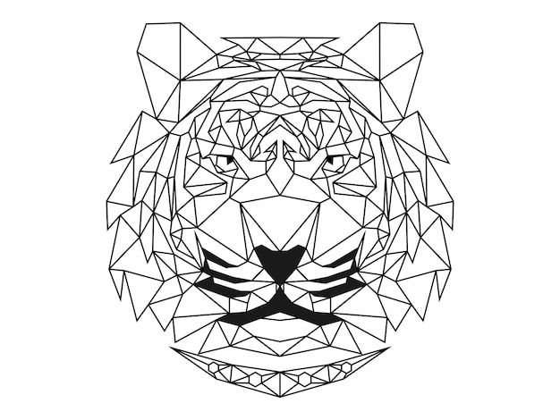 line of tigger head polygonal