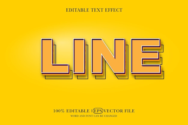 Line title background editable text effect 3d text template