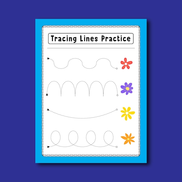 Line Tracing werkbladen voor kinderen