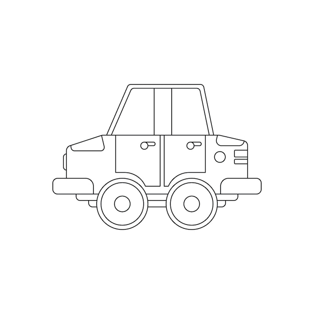 Line vector icon with toys car Engaging and interactive toys that spark creativity and imagination