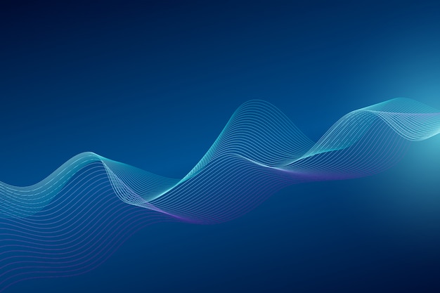 Vector line wave abstract background