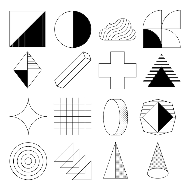 Lineair geometrisch patroon met minimalistische abstracte vorm
