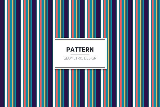 Lineair kleurrijk geometrisch naadloos patroon