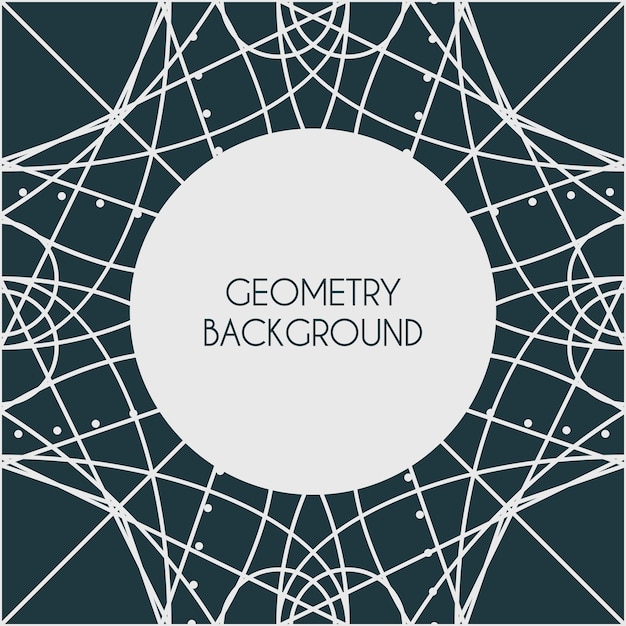 Lineaire geometrie achtergrond met het frame voor een tekst vector lineair ontwerp