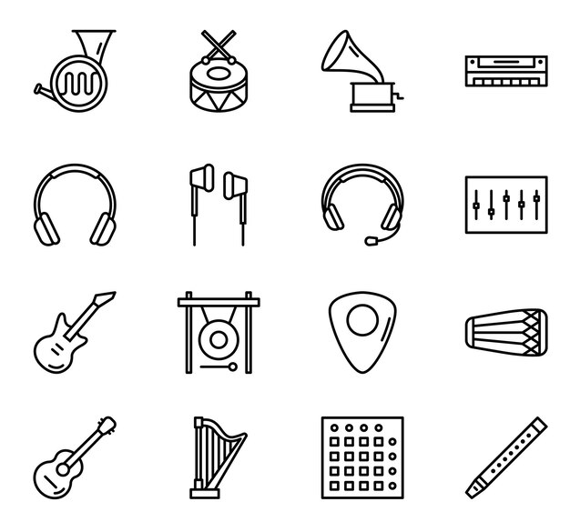 Lineaire Icon pack muziektools