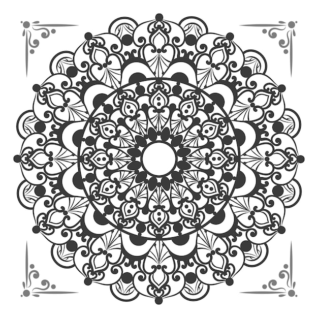 Lineaire mandala achtergrond concept