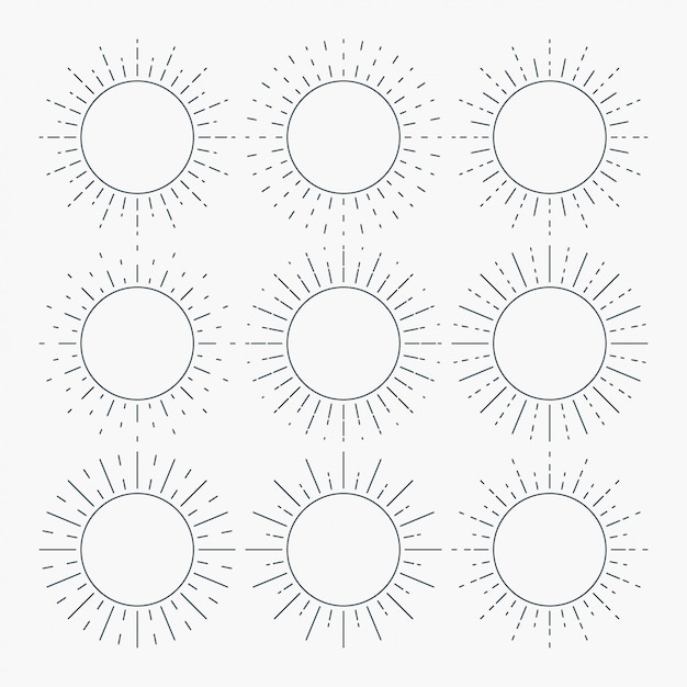 Lineaire zonnestraalvector