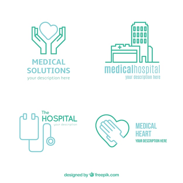 Vector lineal medical logos