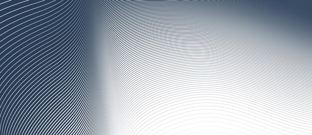 linear abstract background single color black vector design 3d lines in perspective curve and wave lines in motion smooth and soft backdrop