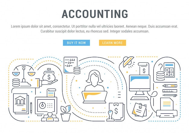 Linear Banner of Accounting.