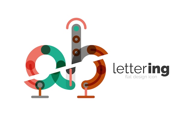 Linear business logo letter